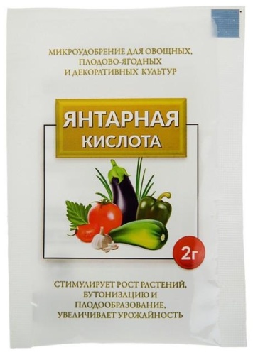 Порошок Янтарная кислота 2 г л 0.002 кг