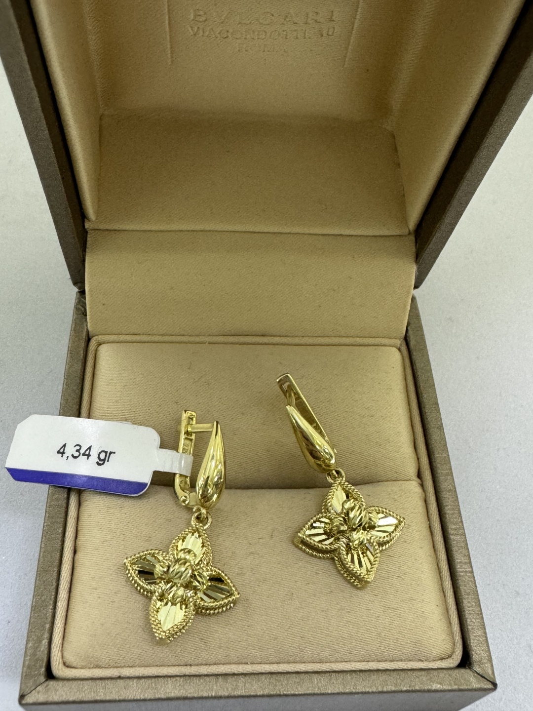 Серьги Italian Gold 235771 вес 4.34 г золото, без вставок
