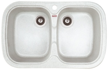 Кухонная мойка G-Stone G 15N 78х50х20 см, искусственный мрамор, тон серый