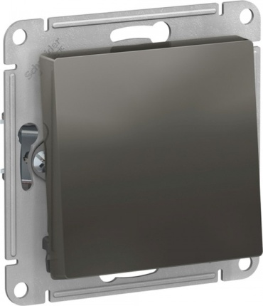 Выключатель клавишный Systeme electric AtlasDesign, сталь