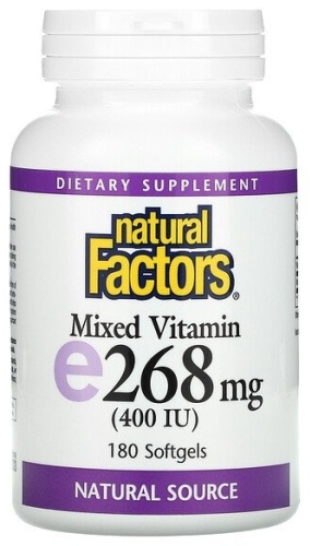Natural Factors витамин Mixed Vitamin E 268 мг 180 капсул