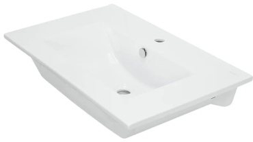 Раковина Sanita LUXE Quadro 75 врезная прямоугольная 75х47 см, фарфор