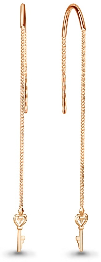 Серьги-цепочки AQUAMARINE 33147 вес 0.84 г серебро, без вставок
