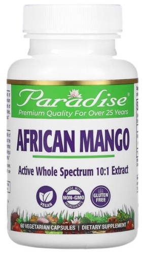 Paradise Herbs Африканский манго капсулы 60 шт