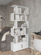 Стеллаж напольный RIZIQ 5 этажей, 73x25x176 см, белый