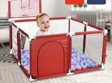 Игровой манеж BOBO kids 128x107x67 см, красный