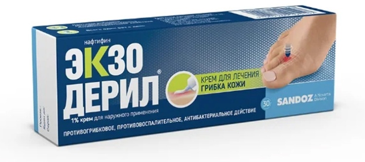 ЭКЗОДЕРИЛ 1% 30г крем д/нар прим
