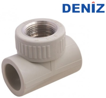 Deniz тройник полипропилен 25х3/4 мм