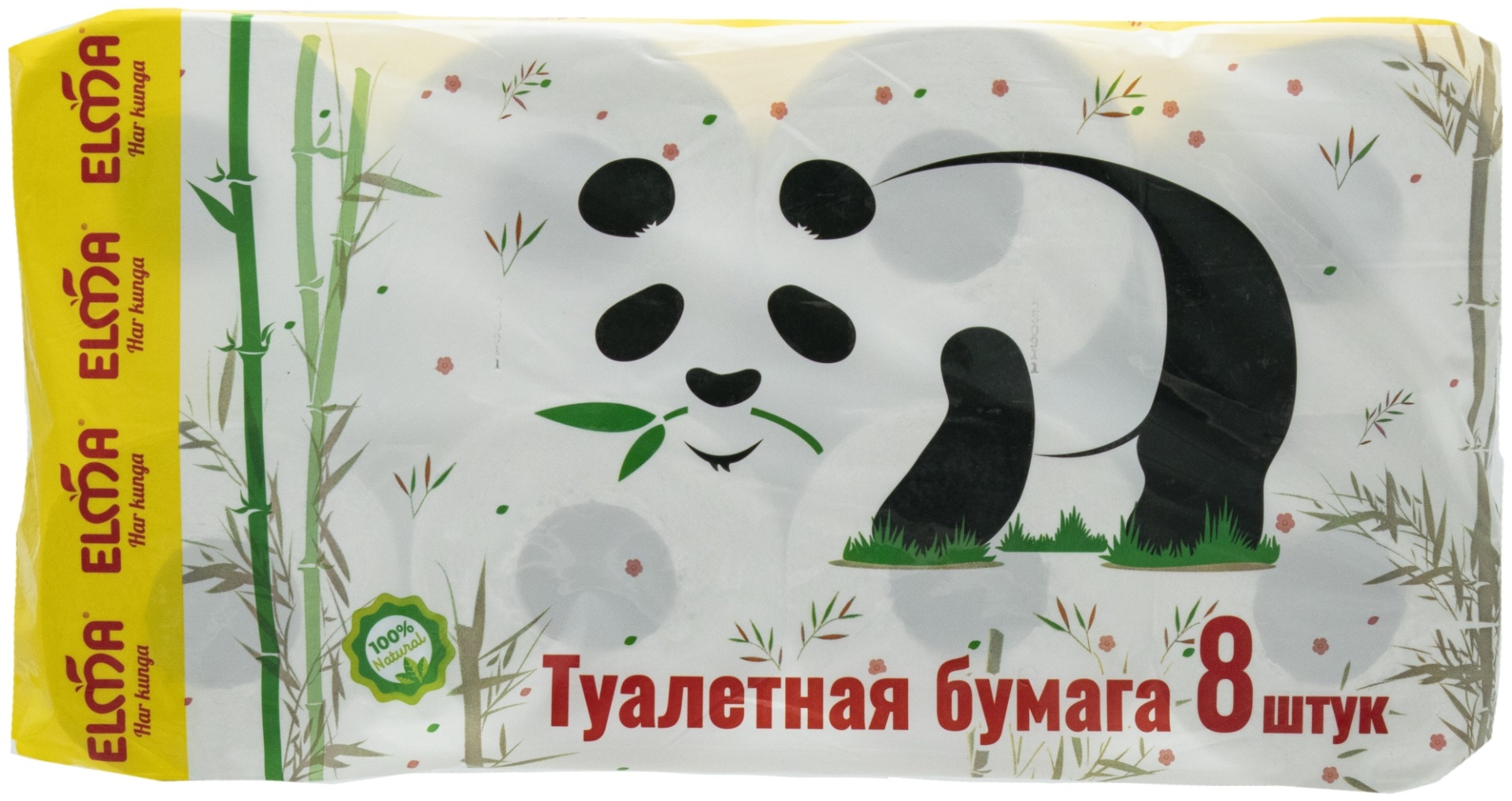 Elma туалетная бумага 2-слойный 8 шт, макулатура