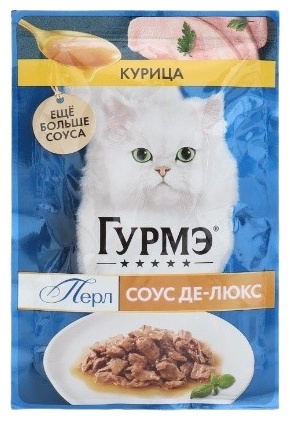 Gourmet Перл кусочки в соусе курица 75 г 1 шт