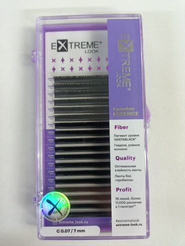 Extreme look ленточные C 0.07 мм черный 7 мм