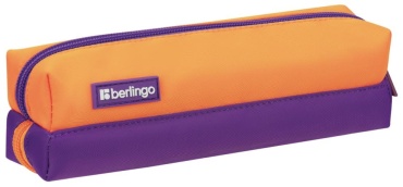 Пенал Berlingo Envy, застежка молния, фиолетовый, оранжевый