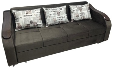 Диван Nurjol 01 Home Orda, 210х70 см, обивка велюр, коричневый