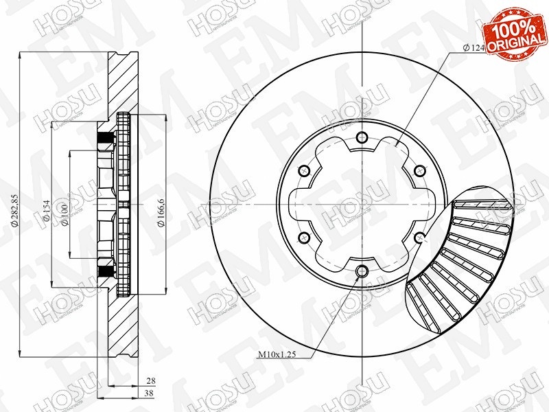 Диски HOSU передние HSDB0158