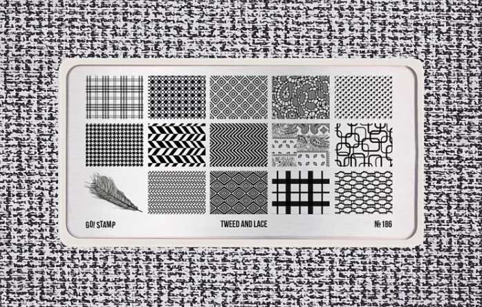 Go! Stamp пластины 186 Tweed and lace