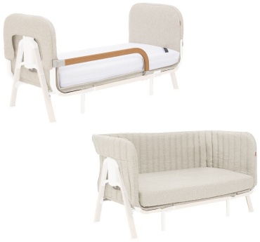 Бортик, вставка к кроватке CoZee XL Scandinavian Walnut/Ecru бежевый