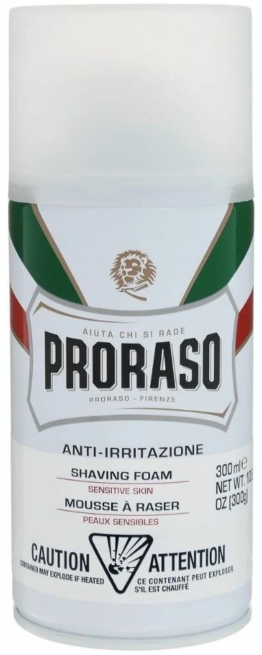 PRORASO White Line Зеленый чай и Овес пена для бритья 300 мл