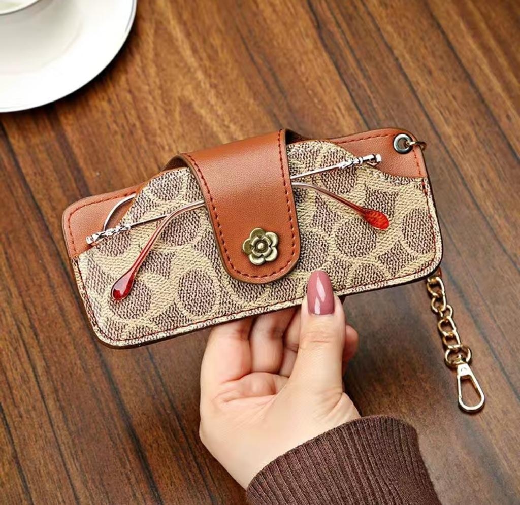 Мягкий футляр Fashion&Bag нейлон, 17.5 x 8.5 см коричневый