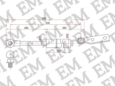 EM E-60315-FC211-M упор крышки багажника для Subaru Forester 1997-2002 черный