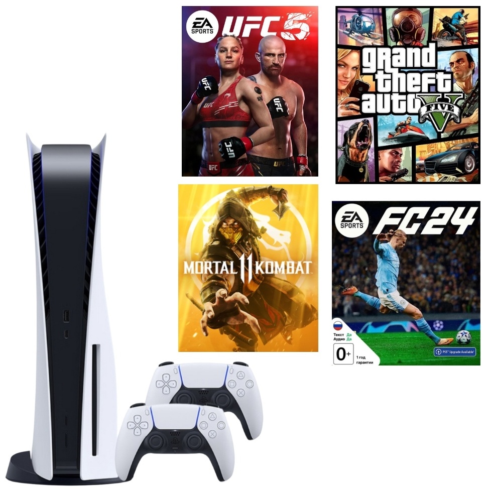 Купить Игровая приставка Sony Playstation 5 + геймпад + Mortal Kombat ...