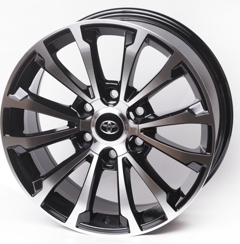 Kipardo TY1353 7.5x17/6x139.7 D106.1 ET25 черный, серебристый