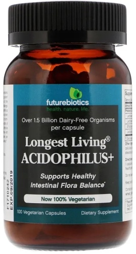 Futurebiotics пробиотик Longest Living Acidophilus+ 100 капсул