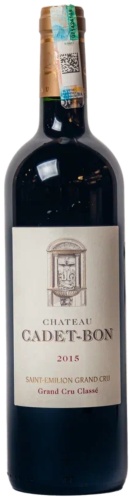 Вино Chateau Cadet-Bon Saint-Emilion Grand Cru Classe AOC 2015 сухое красное 13.5% 0.75 л
