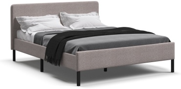 Кровать Divan Boss Уна, 160x200 см, без подъёмного механизма, черный, бежевый