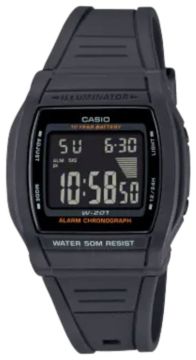 Кварцевые CASIO W-201-1BVEG полимерный пластик