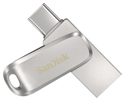 USB Flash карта SanDisk Ultra Dual Drive Luxe SDDDC4-128G-G46 128 Гб серебристый