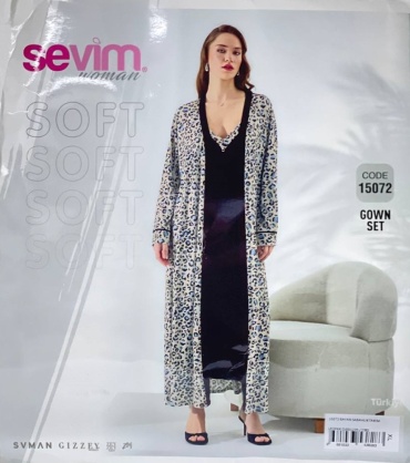 Пижама Sevim синий, белый