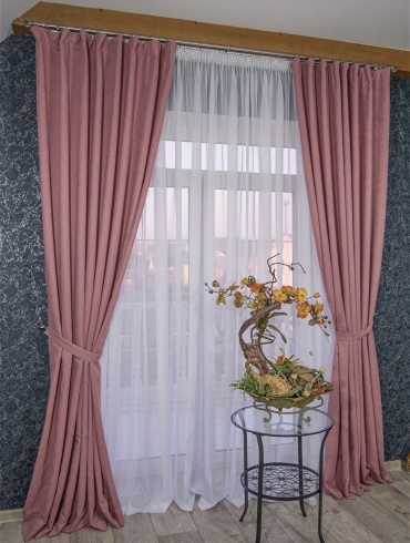 Комплект Home Textile 150x280 см 2 шт, петек, розовый