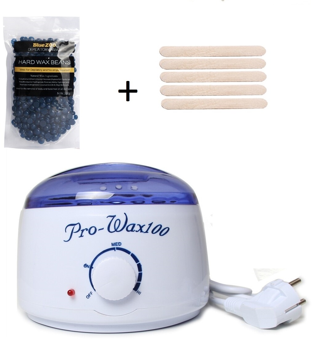 Pro-wax Набор воскоплав, воск в гранулах 100 г, шпатель