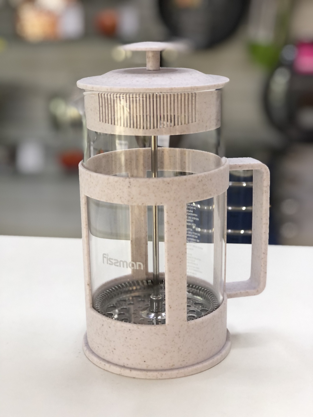 Купить Френч-пресс Fissman 9018 1000 мл, стекло, нержавеющая сталь ...