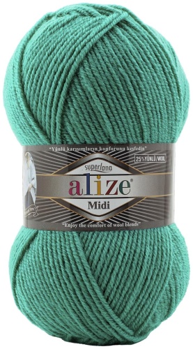 Alize Superlana Midi 642 Светлый изумруд 170 м 100 г