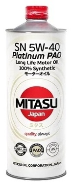 Синтетическое MITASU MJ-112 5W-40 1 л
