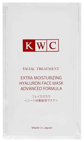 Маска для лица KWC на нетканой основе Extra Moisturizing Hyaluron Face Mask Advanced Formula 1 шт