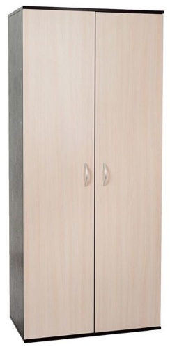 Распашной шкаф Клик Мебель 5 полок, 80x210х50 см, светло-коричневый, темно-коричневый