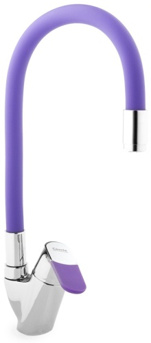 Смеситель с гибким изливом Casela CL55953, латунь, цвет фиолетовый, хром