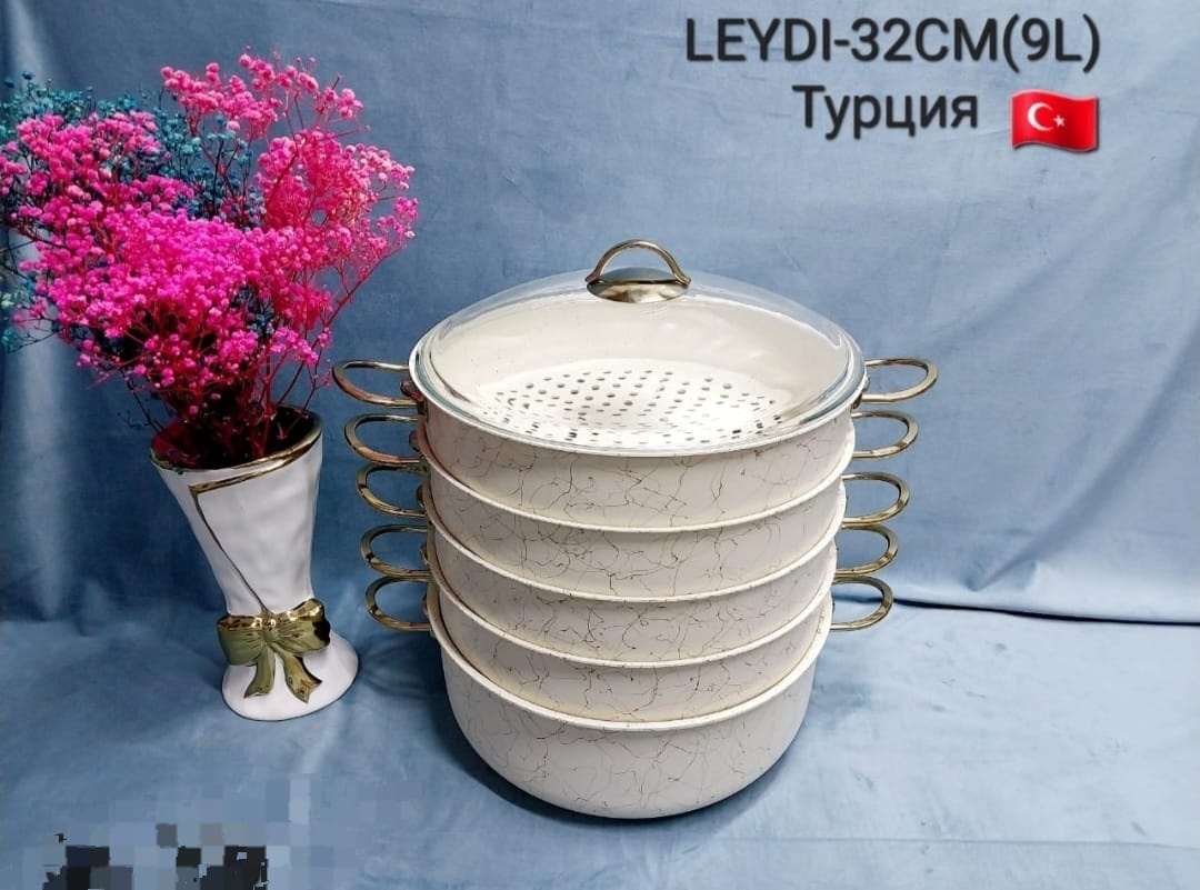 Мантоварка 9 л, SAYA SHOP нержавеющая сталь, количество ярусов: 5