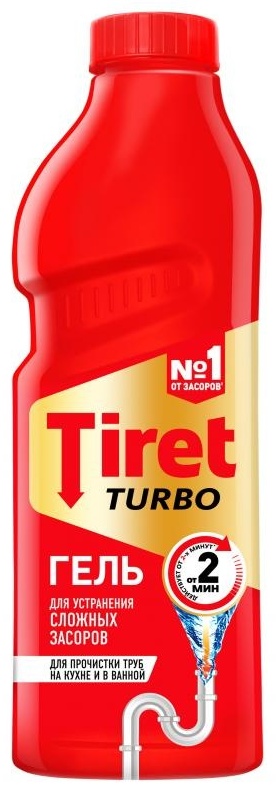 Купить Гель Tiret Turbo для устранения сложных засоров 1 л в Алматы ...