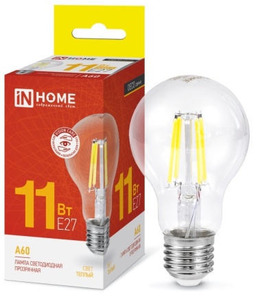 InHome 11W E27, светодиодная, желтый