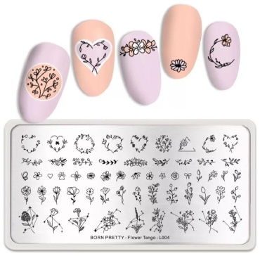 BORN PRETTY пластины Flower Tango-L004