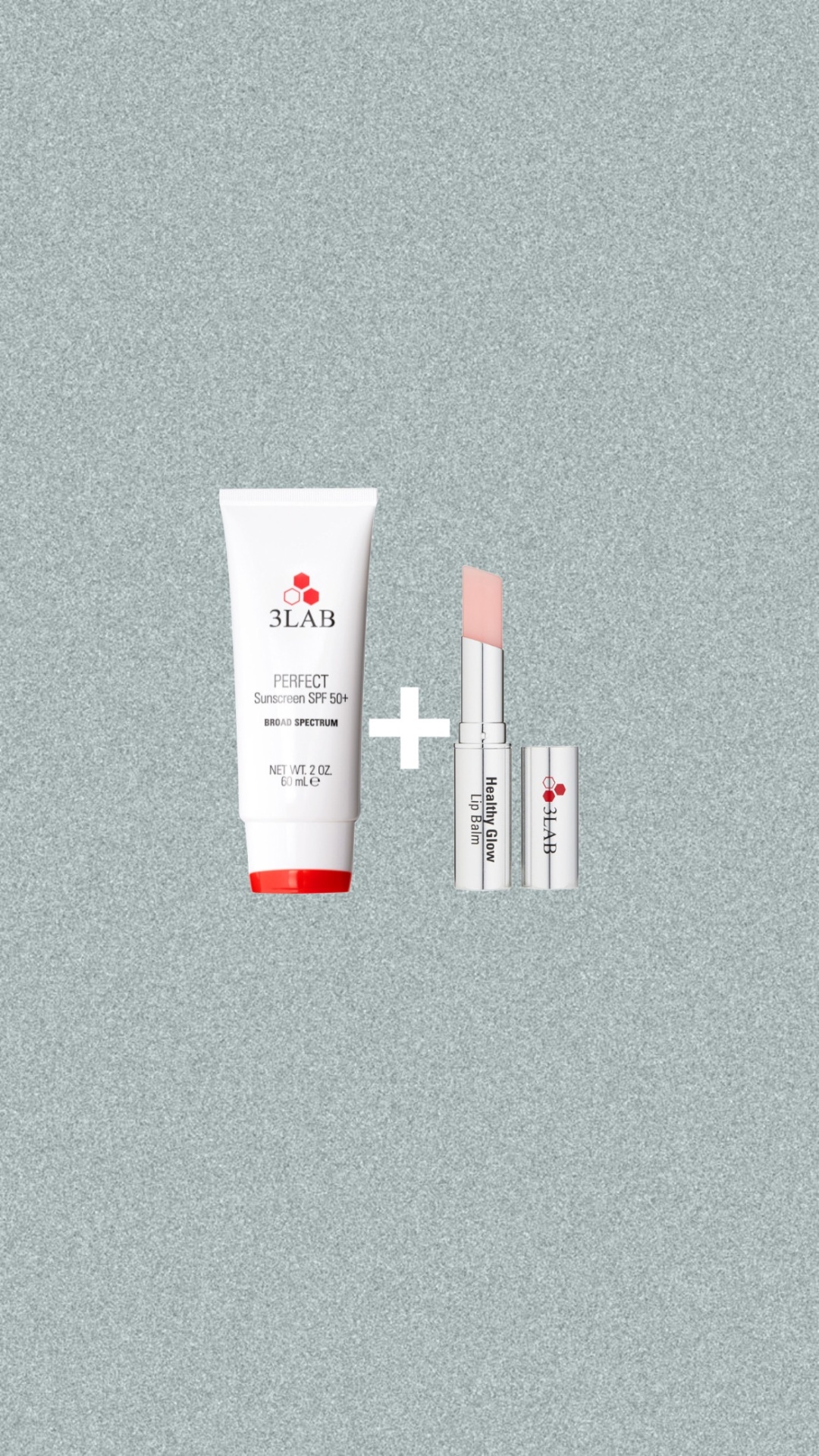 3LAB Perfect Sunscreen SPF50+, Healthy Glow Lip Balm набор по уходу за лицом для женщин
