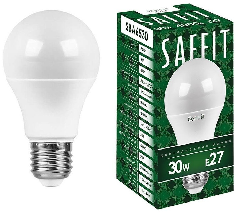 Feron 30W E27, светодиодная, холодный белый