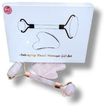 Anti-aging Facial Massage Gift Set кварцевый роллер, скребок гуаша кварц