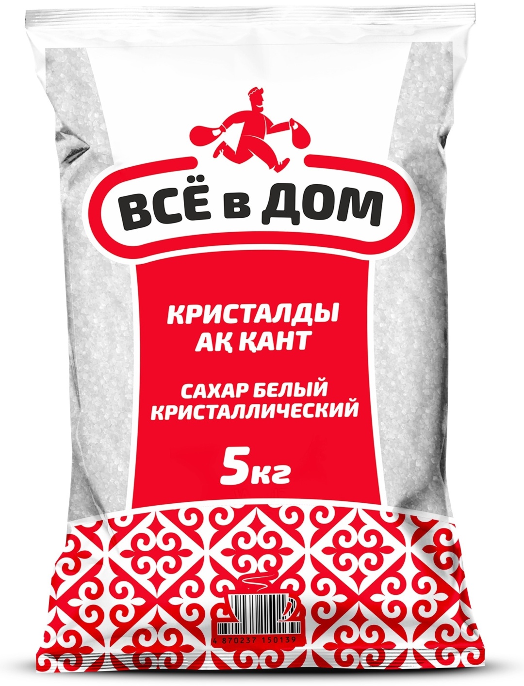 Купить ВСЁ В ДОМ сахар белый гранулированный 5 кг в Алматы – Магазин на  Kaspi.kz