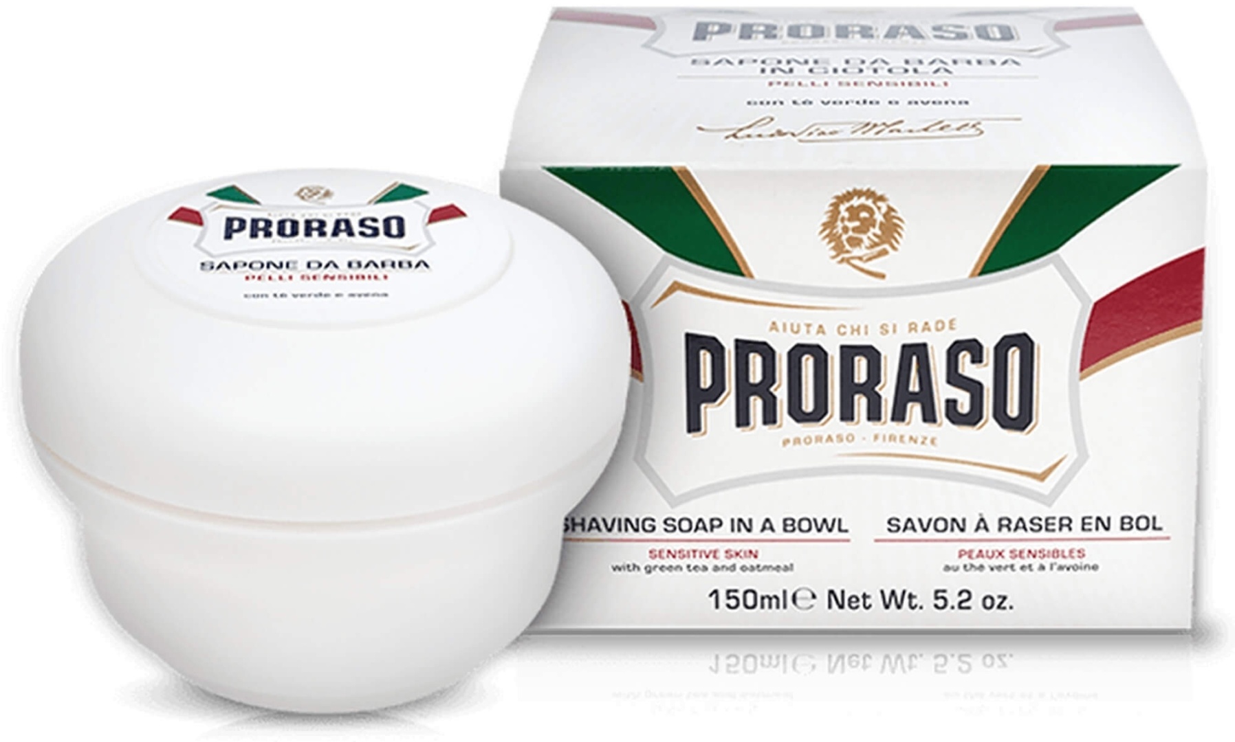 PRORASO Shaving Soap in a Bowl Зелёный чай мыло для бритья 150 мл