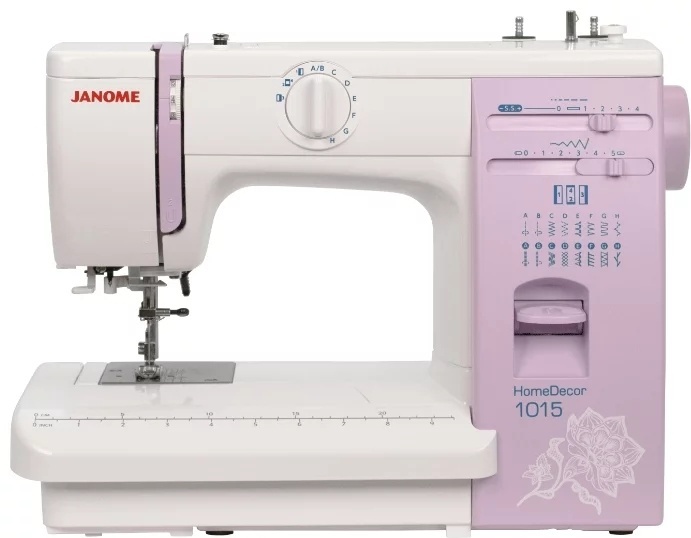 Швейная машина Janome HomeDekor 1015 белый, розовый