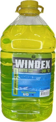 Жидкость для стеклоомывателя WINDEX 4650054 стеклоомыватель для авто без блеска и разводов -30С 5 л